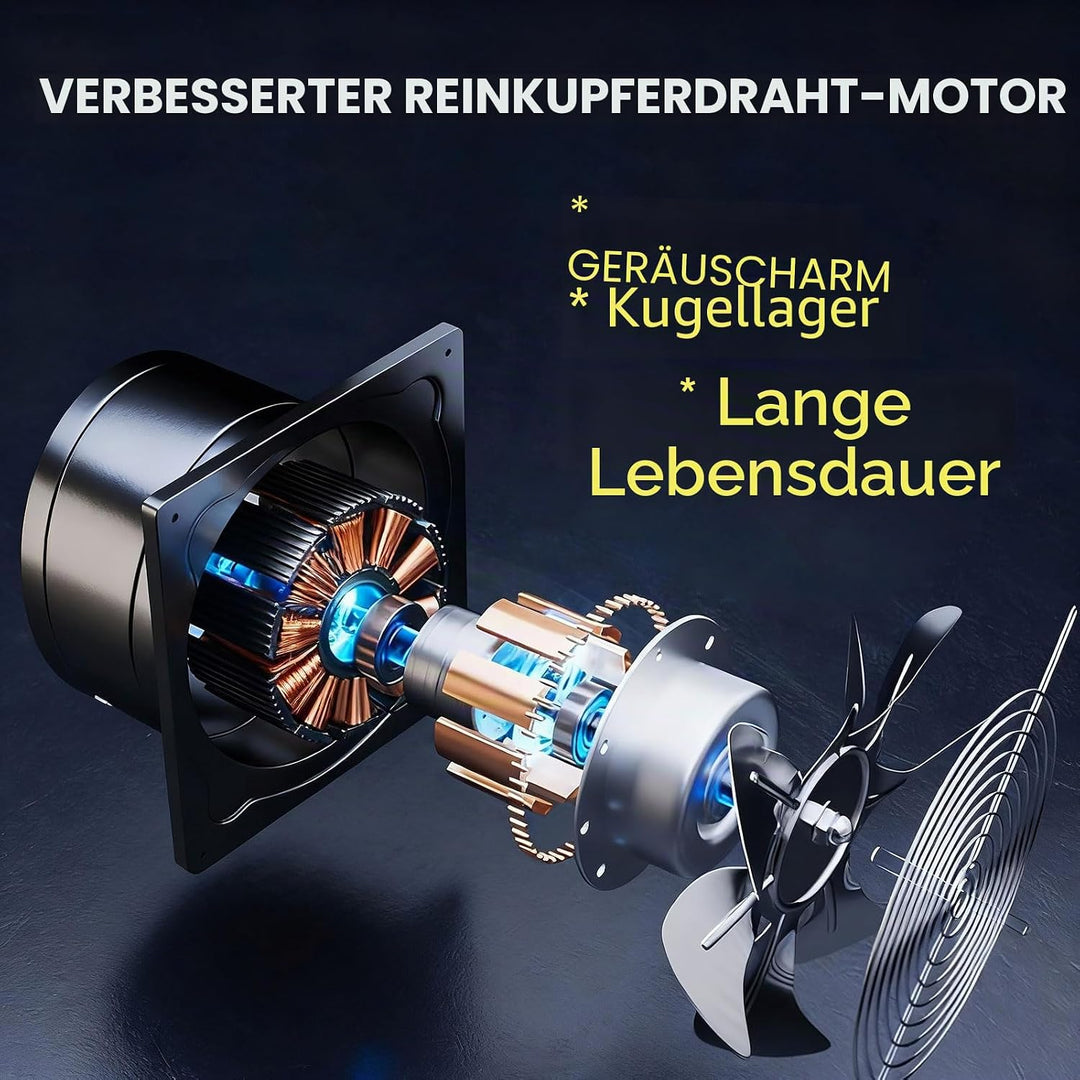 150mm Abluftventilator 600m³/h, badlüfter 150mm mit Rücklaufklappe, Rauchabzug Wandventilator Abluft