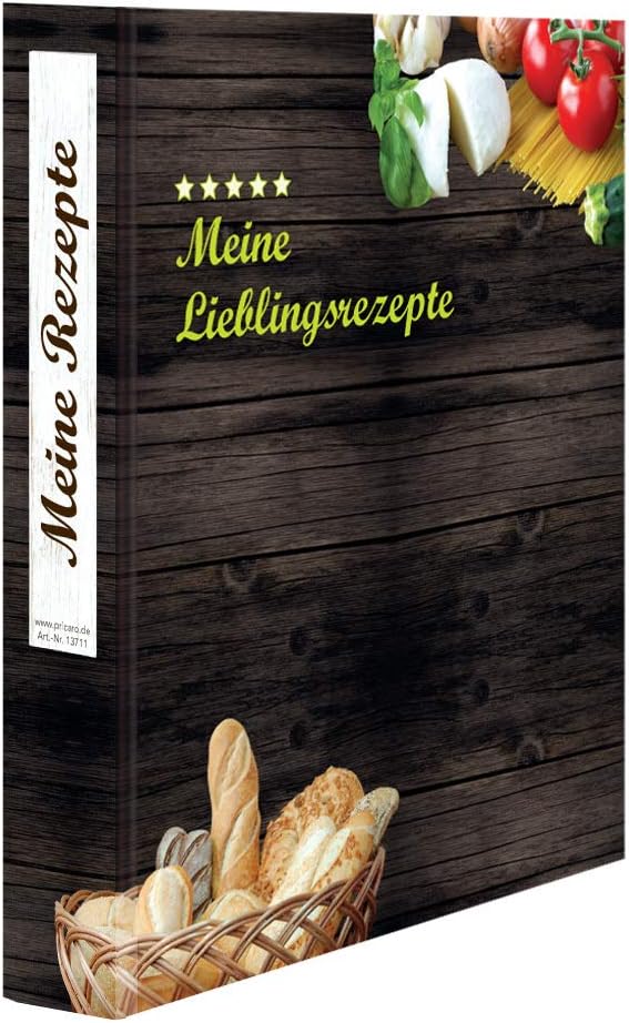 PRICARO Rezeptordner mit Rezeptblock "Mediterran", A4