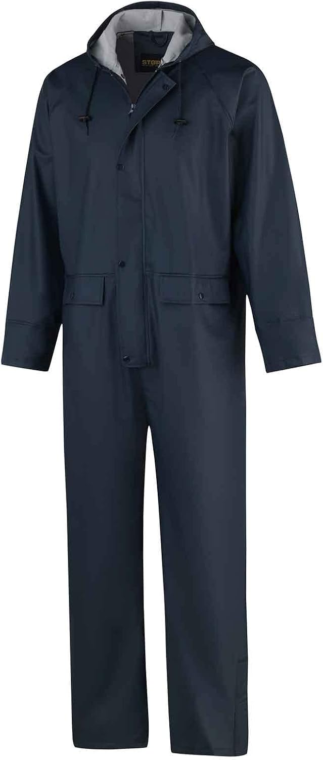 PU-Overall Regenkombi Regenoverall Reinigungsoverall Unisex Blau M, Blau M