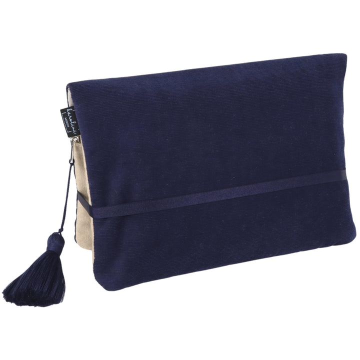Karolini® Windeltasche Organizer Dunkelblau für unterwegs – kompakte Wickeltasche aus Cord (Bio Baum