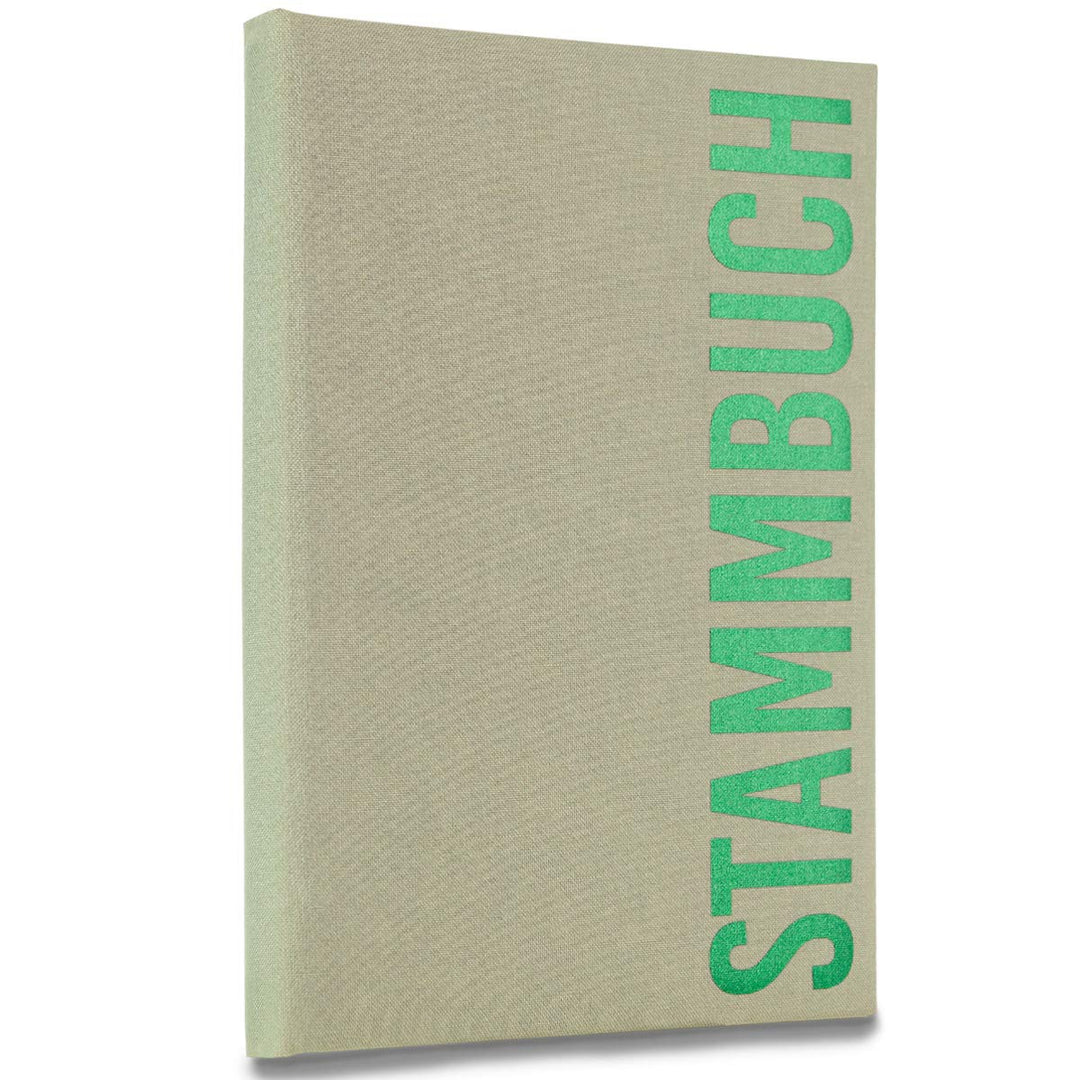 Hochzeitideal – Stammbuch der Familie Serie Alto blassgrün 21,0 cm x 15,0 cm - Buchbinderleinen Stam