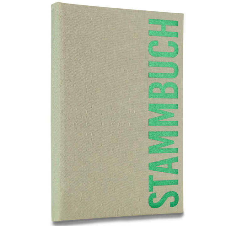 Hochzeitideal – Stammbuch der Familie Serie Alto blassgrün 21,0 cm x 15,0 cm - Buchbinderleinen Stam
