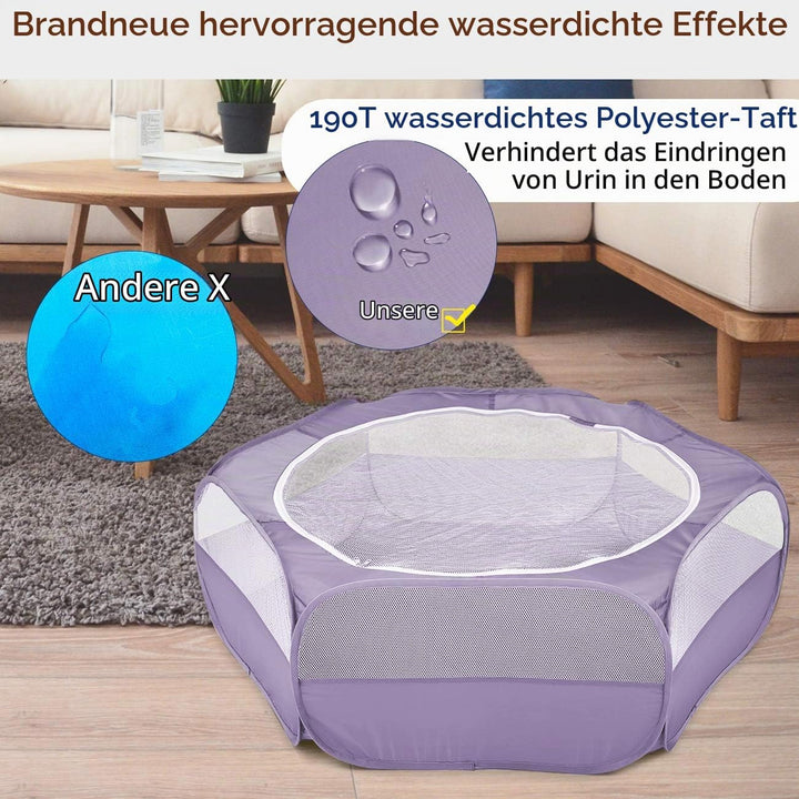 Pawaboo Kleintiere Freigehege, Wasserdicht Faltbar Kaninchen Freilaufgehege für Hasen Hühner Kätzche