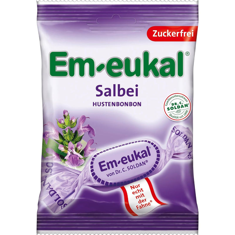 Em-eukal Salbei-Bonbons zuckerfrei, 20er Pack (20 x 75 g Beutel) Salbei 20 x 75g (20er Pack), Salbei