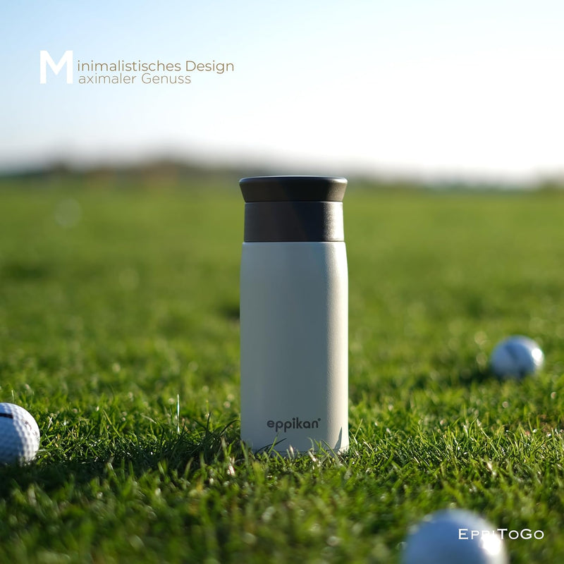 eppikan eppiToGo Edelstahl Thermobecher, Kaffee-to-go Becher, 350 ml, 500 ml Travel Mug, Autobecher,