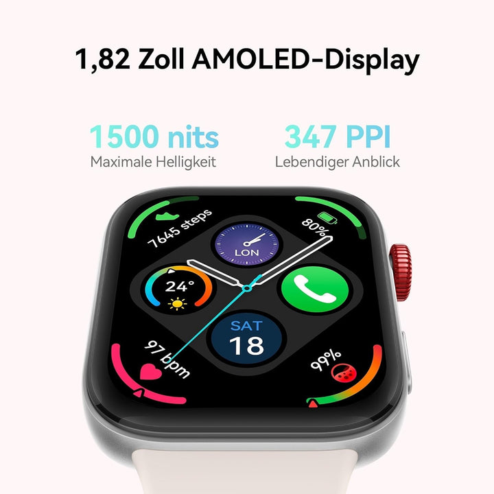 HUAWEI Watch FIT 3, 1.82″ AMOLED-Display, Ultraschlankes Design, Bluetooth-Anrufe, Bis zu 10 Tage Ak