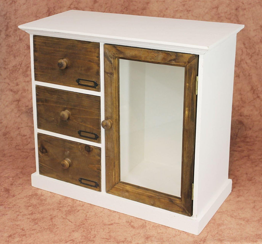 DanDiBo Schrank Minikommode 12019 Küchenschrank Regal 50 cm Shabby Küchenregal Vitrine