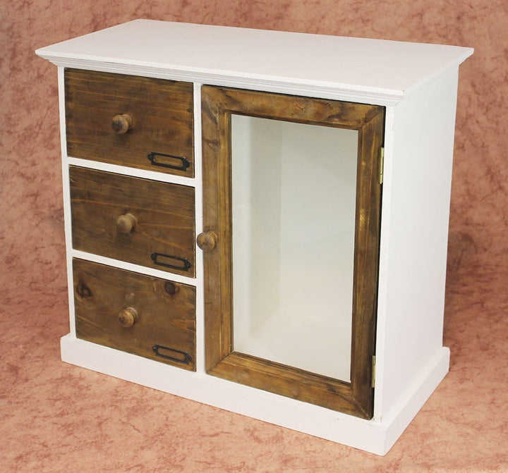 DanDiBo Schrank Minikommode 12019 Küchenschrank Regal 50 cm Shabby Küchenregal Vitrine