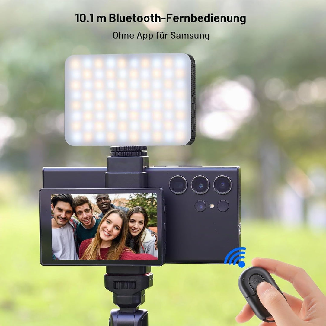 Newmowa Phone Vlog Selfie Monitor Bildschirm mit Magnetischer Telefonhalterung,Rückkamera Selfie für