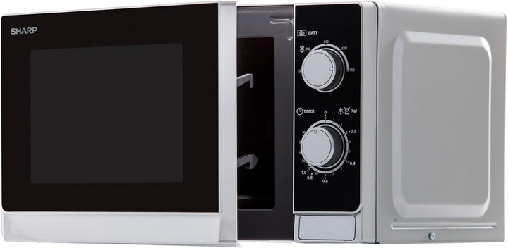 Sharp R200INW Solo-Mikrowelle / 20 L / 800 W / 5 Leistungsstufen / Timer von 35 Minuten bis 00 Sekun