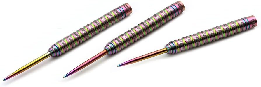 CUESOUL PINK/BLAU/GRÜN GEM Stone 21g/22g Stahlspitze 90% Tungsten Dart Set mit Uniformity Titanium C