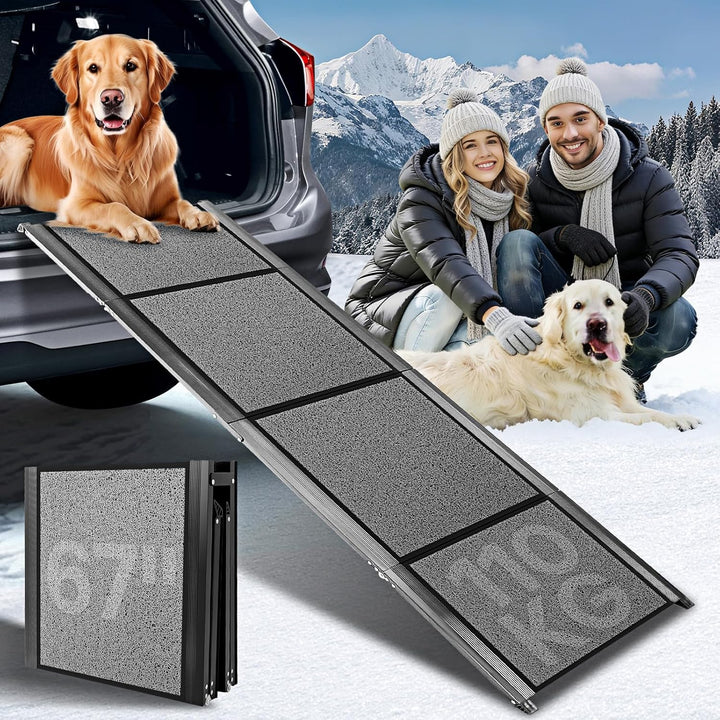 Hunderampe Auto Klappbar, Hundetreppe Auto Hunde Bis 115kg Einstiegshilfe Hundetreppe, Hundetreppe A