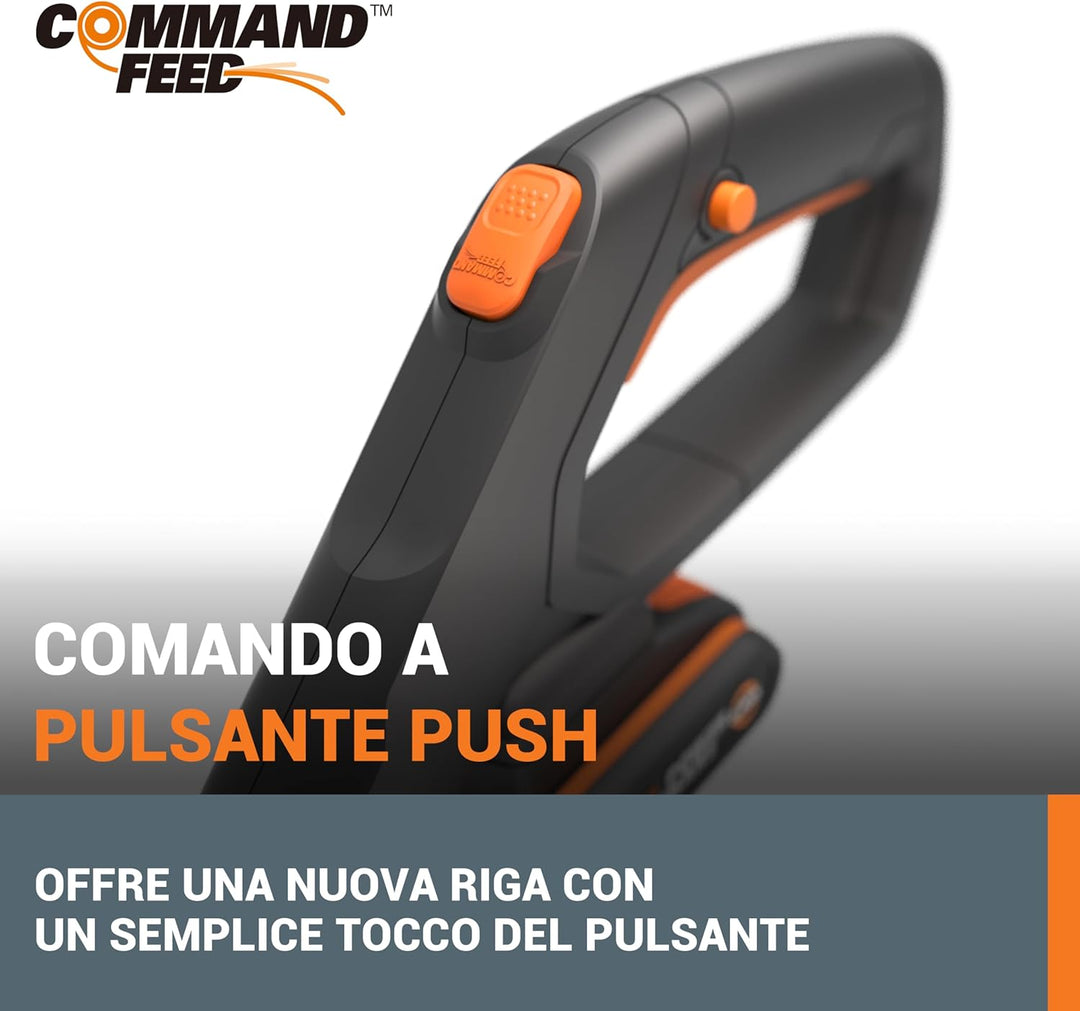 WORX WG163E.9 Akku Rasentrimmer 20V – Kantenschneider Rasen – 2-in-1 Funktion: Rasentrimmer und Kant