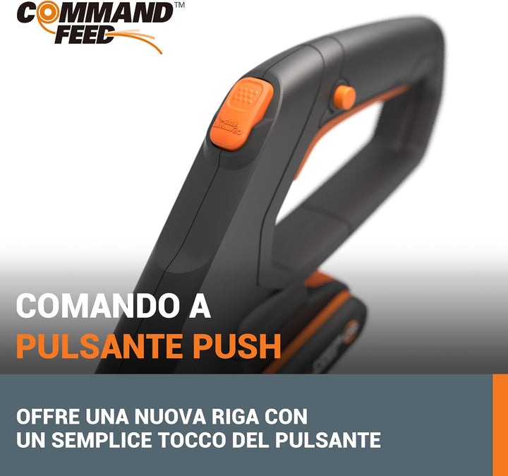 WORX WG163E.9 Akku Rasentrimmer 20V – Kantenschneider Rasen – 2-in-1 Funktion: Rasentrimmer und Kant