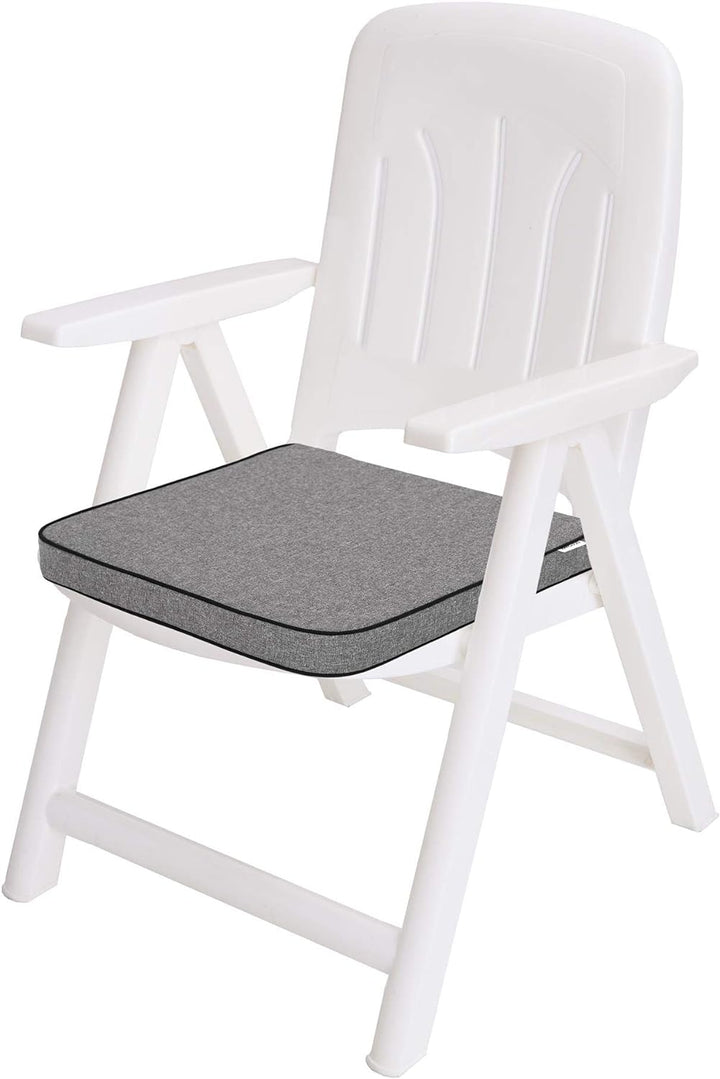 HOBBYGARDEN 4er Set Stuhlkissen/Sitzkissen 48x45 cm Sitzauflagen Polsterauflagen Outdoor/Indoor Auss