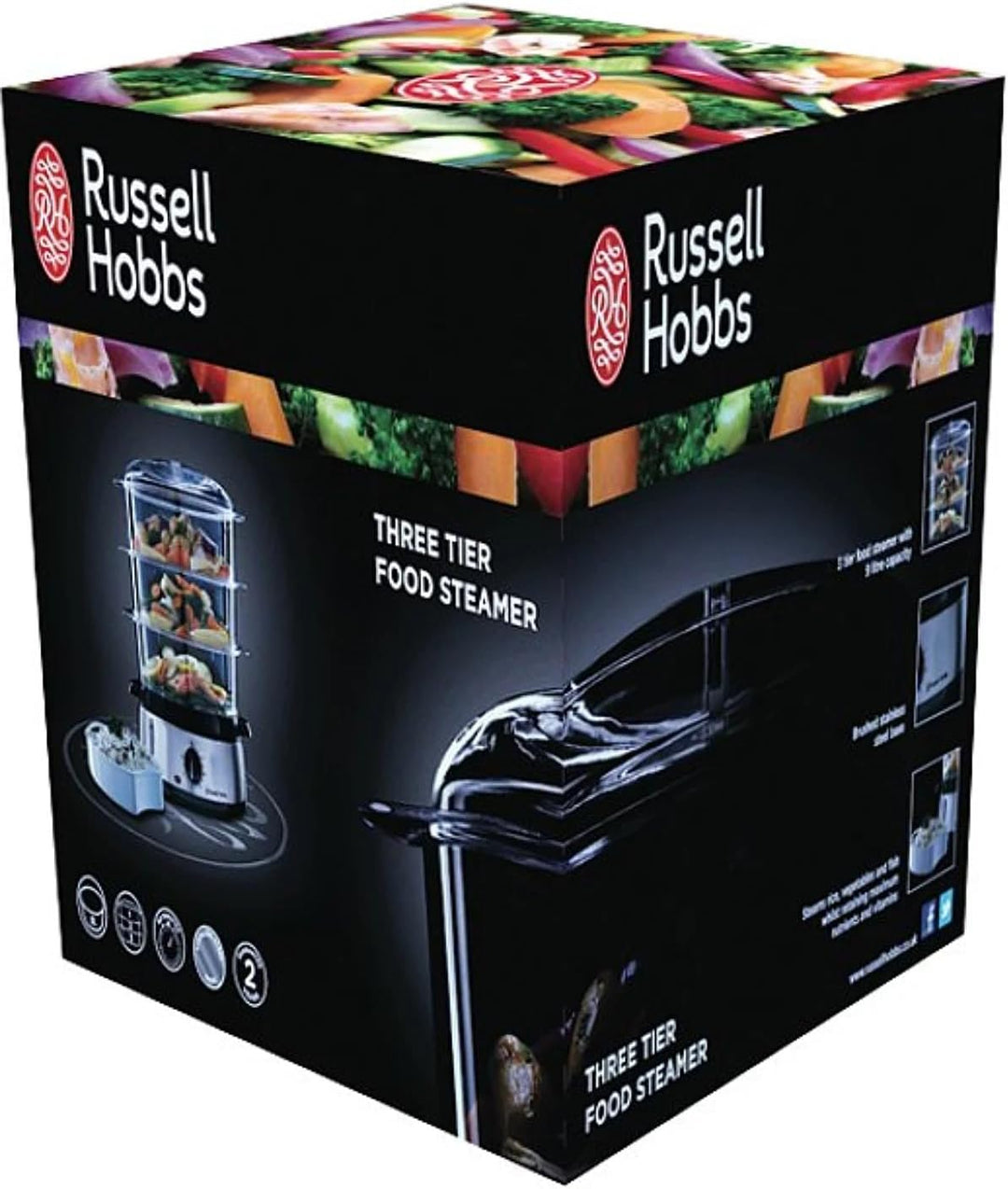 Russell Hobbs Dampfgarer [normale Grösse] 9,0l (60 Minuten Timer + Abschaltautomatik, 3 spülmaschine