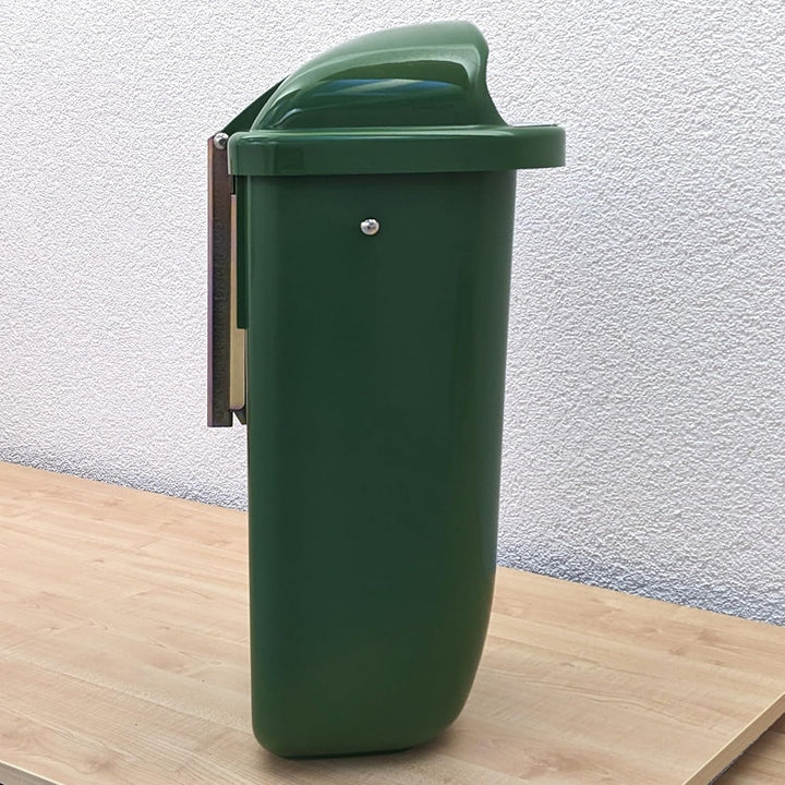 SULO Original Set Abfallbehälter Papierkorb mit Regenhaube | Made in Germany | 50 Liter | Grün | Mit