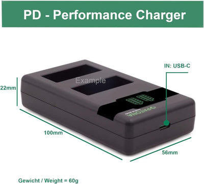 PATONA V1 Protect 2X Akku NP-W126s (1140 mAh) inkl. NTC-Sensor und V1 Gehäuse - mit PD Performance U