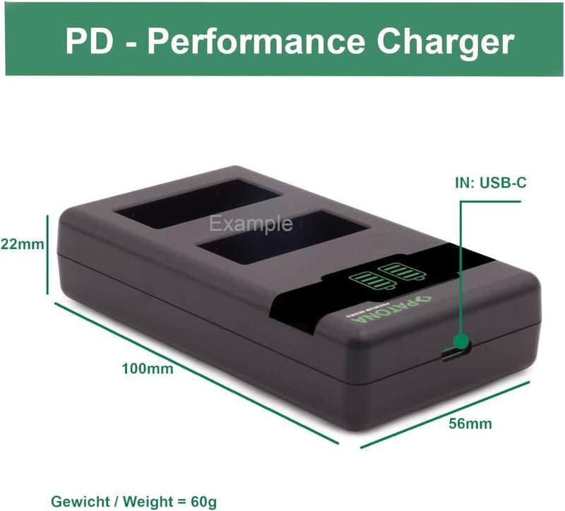 PATONA V1 Protect 2X Akku NP-W126s (1140 mAh) inkl. NTC-Sensor und V1 Gehäuse - mit PD Performance U