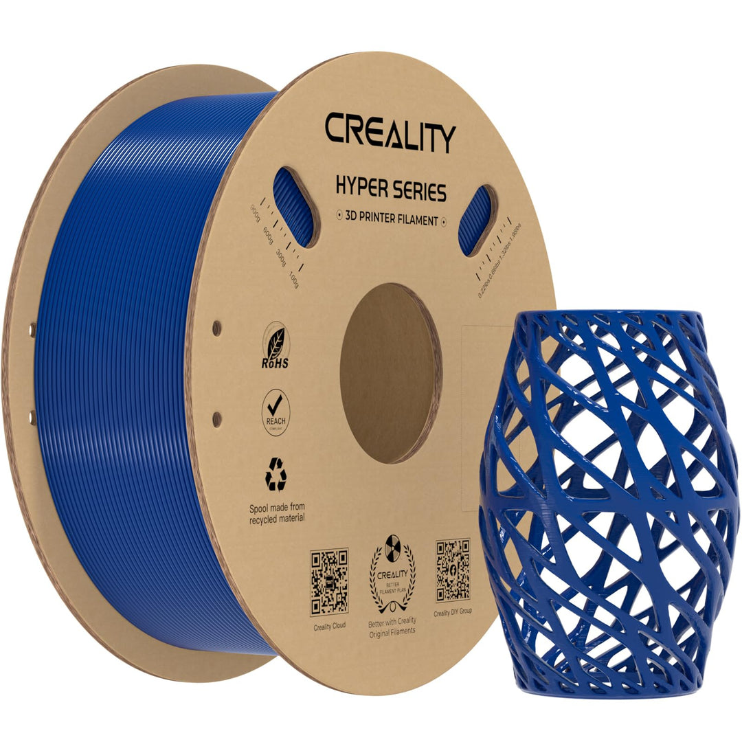 Creality Hyper PETG Filament 1,75mm (Blau), 2024 Neues 1kg 3D-Drucker Filament PETG Hochgeschwindigk