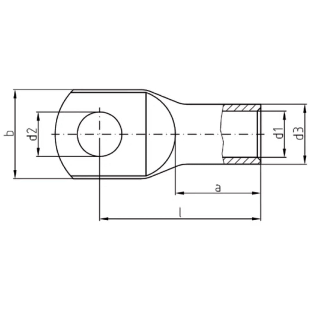 10 Stück Kalitec DR16-6 Press-Kabelschuh 16mm² M6 I Verbinder nach DIN 46235 I Made in Germany
