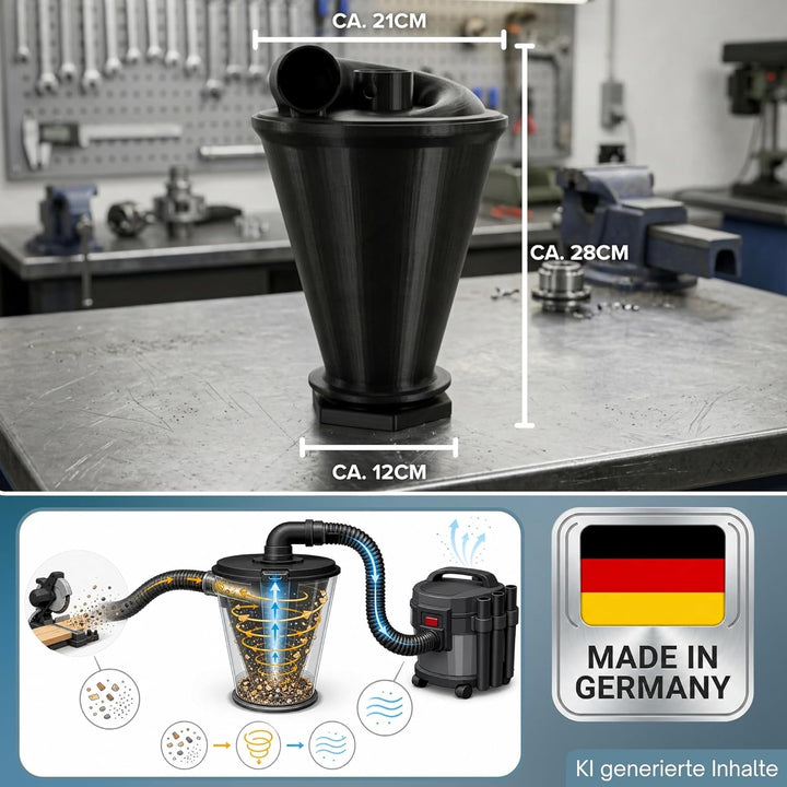 Staubsauger Vorabscheider passend für Bosch Click and Clean Zyklon Staubabsaugung Filter Abscheider