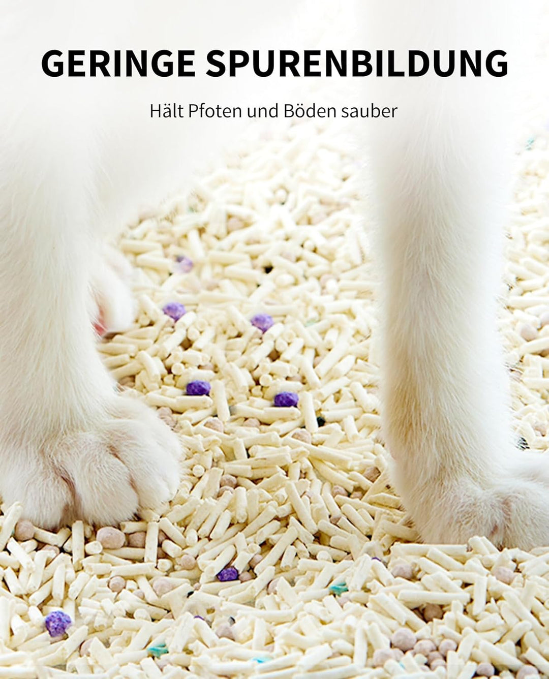 PETKIT 5 in 1 Gemischtes Katzenstreu, 14.4kg,Klumpstreu für Katzen,Spülbar, Geruchsfrei, Aktivkohle,