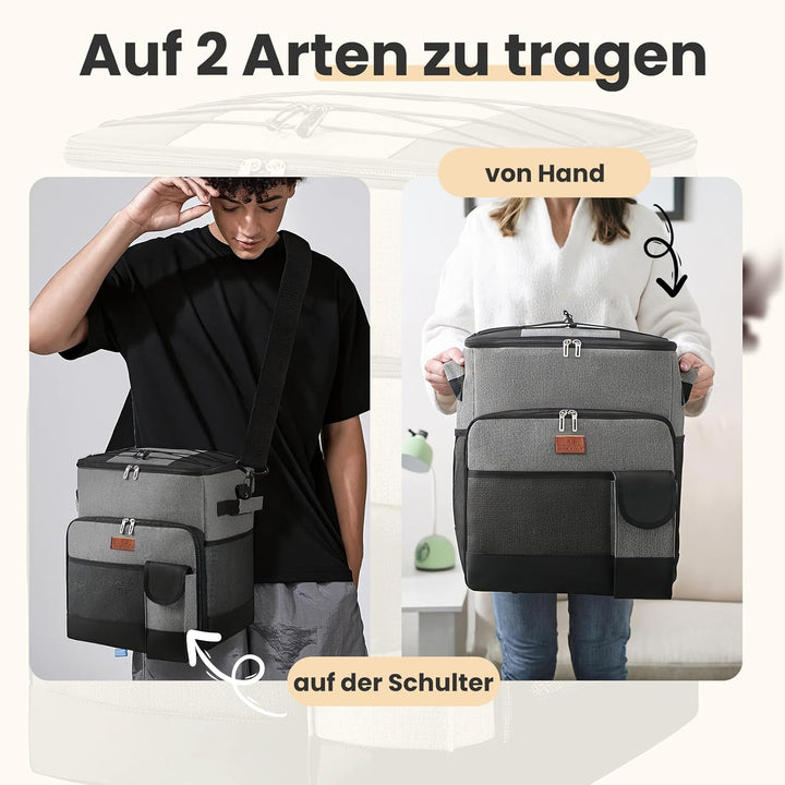 33L Kühltasche für Herren und Damen, Isolierte Cooler Bag faltbar kühlbox, wasserdichte Thermotasche