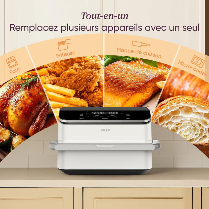 COSORI Heissluftfritteuse 2 Kammern, Dual Blaze TwinFry 10L, mit gesunder Keramik-Antihaftbeschichtu