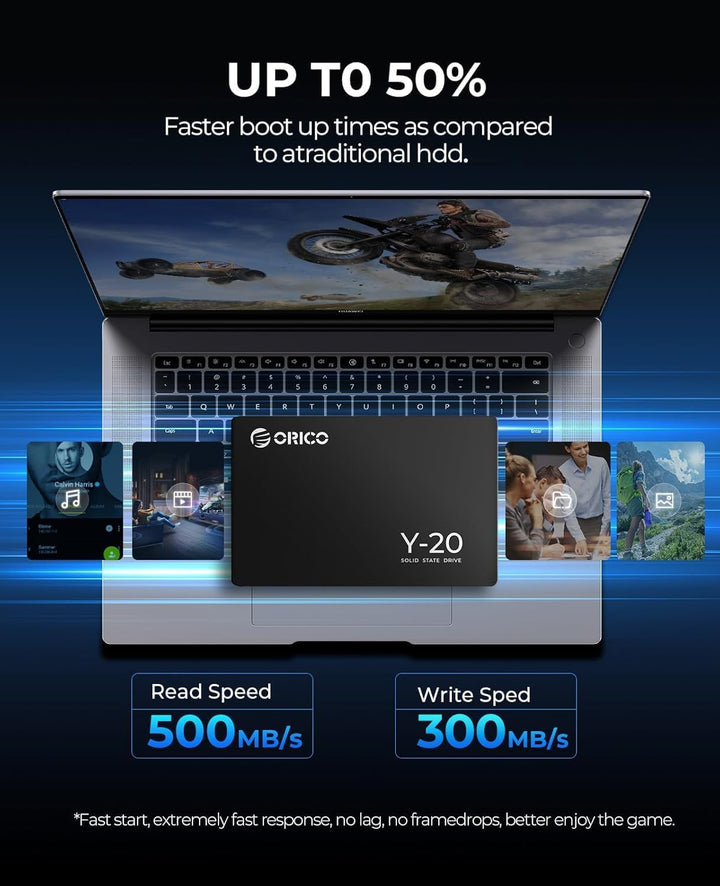ORICO 256G SSD SATA III 6Gb/s, 2.5“ Interne Solid State Festplatte, bis zu 500MB/s, Kompatibel mit L