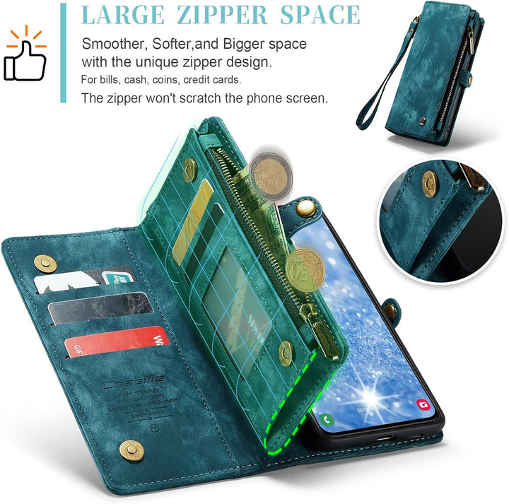 UFinetech Samsung S23 Plus Hülle, Stossfest Kartenfach Magnetisch Abnehmbare Tasche Samsung Galaxy S