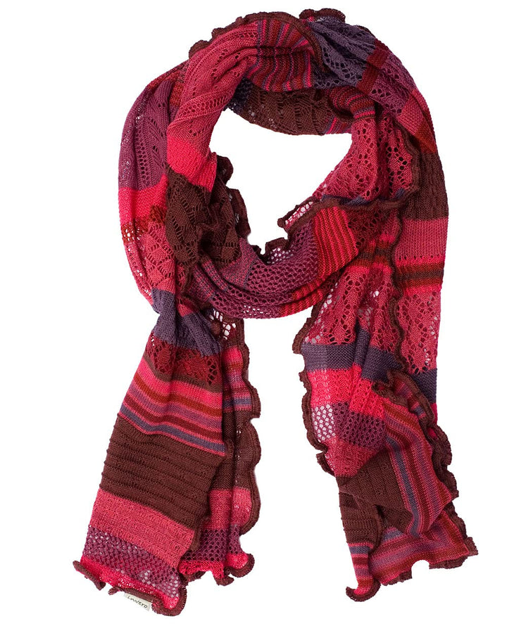 Invero, Merino Schal Manu, 100% Wolle Beere, Beere