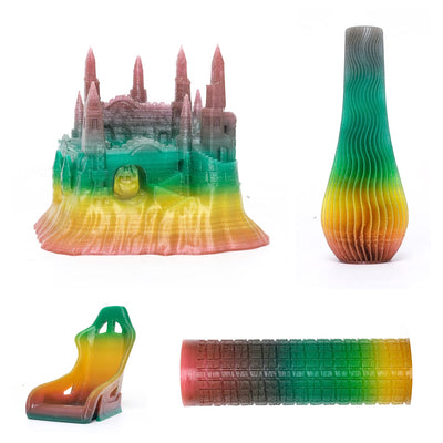 eSUN Flexibles TPU Regenbogen Filament 1.75mm, 3D Drucker Filament TPU-95A, Massgenauigkeit +/- 0.05