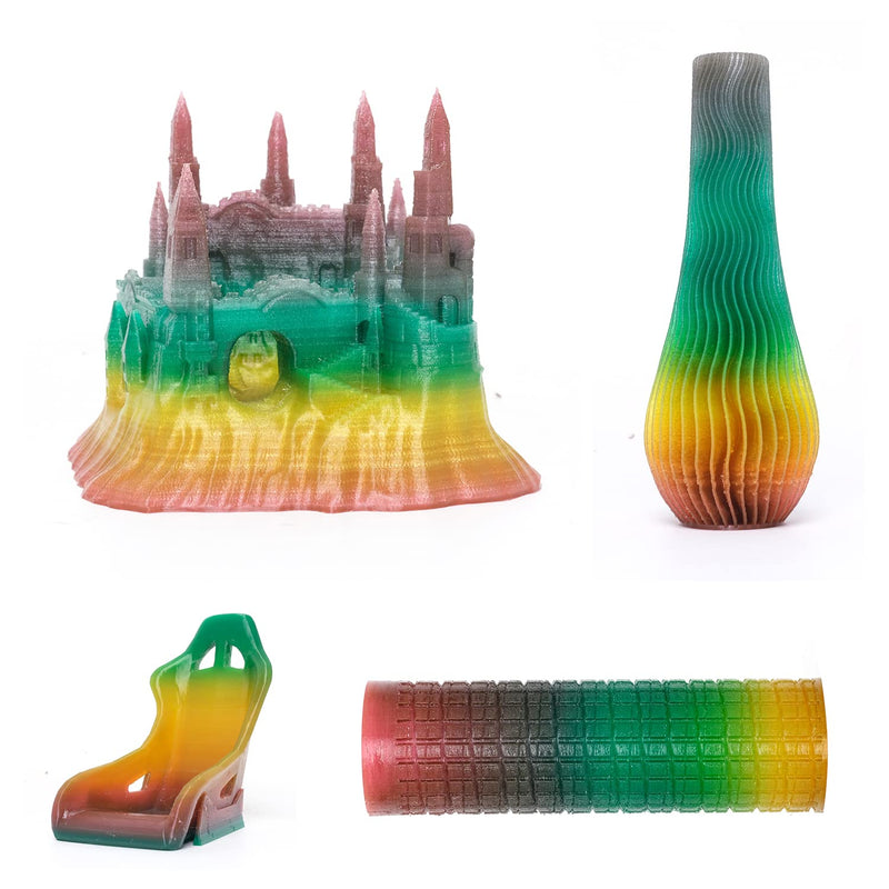 eSUN Flexibles TPU Regenbogen Filament 1.75mm, 3D Drucker Filament TPU-95A, Massgenauigkeit +/- 0.05
