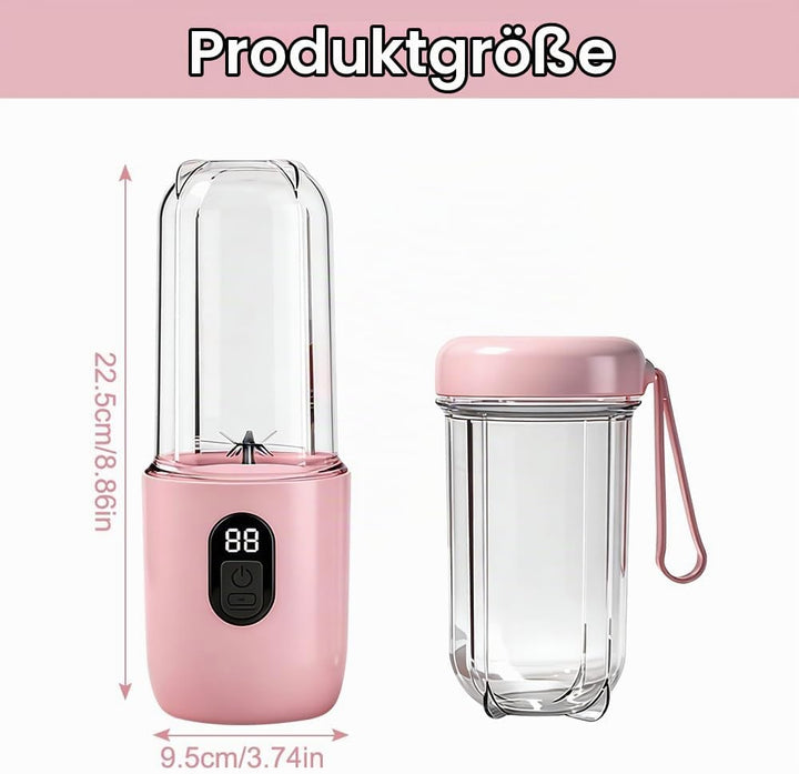 500ML Tragbarer Mixer, Smoothie Maker mit Reise-Deckel, Standmixer, Blender Elektrisch Mini-Mixer fü