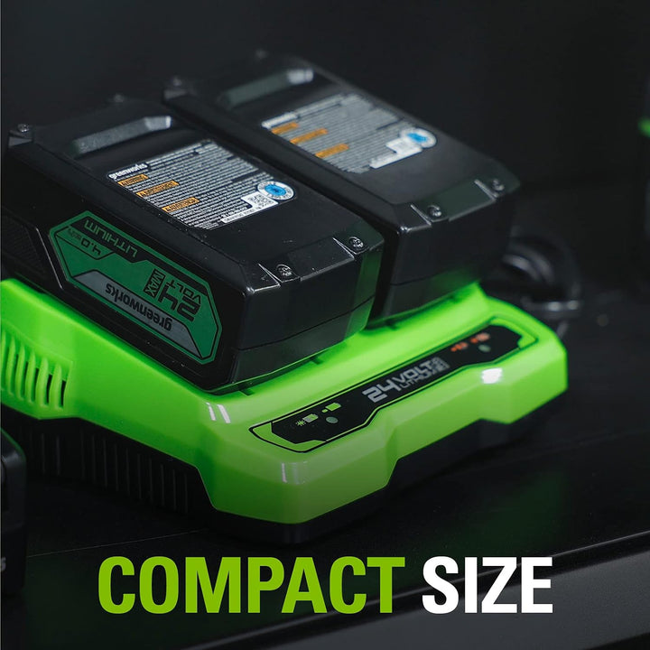 Greenworks Tools Doppelsteckplatz-Akku-Universalladegerät G24X2UC2 (Li-Ion 24 V 48W Output passend f