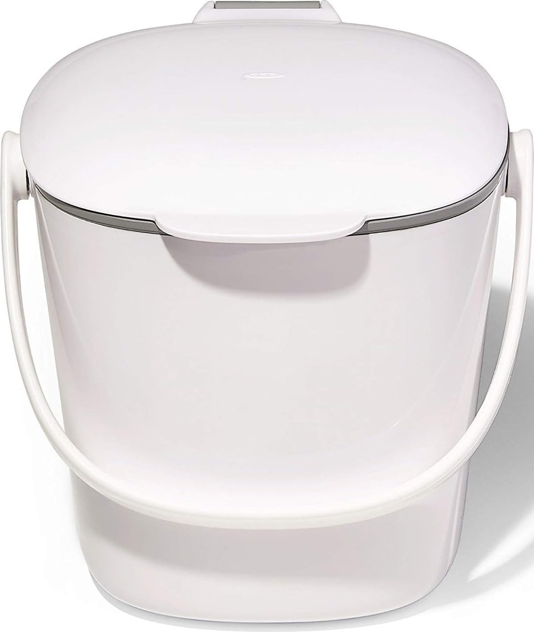 OXO Good Grips Komposteimer weiss – geruchsdichter Abfalleimer für die Küche – 2,8 l 2.8L Weiss, 2.8