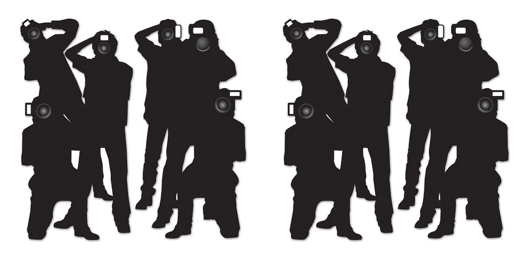 Beistle S52088AZ2 Paparazzi Requisiten aus Kunststoff, Schwarz/Weiss, 4 Stück