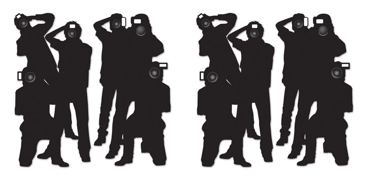 Beistle S52088AZ2 Paparazzi Requisiten aus Kunststoff, Schwarz/Weiss, 4 Stück