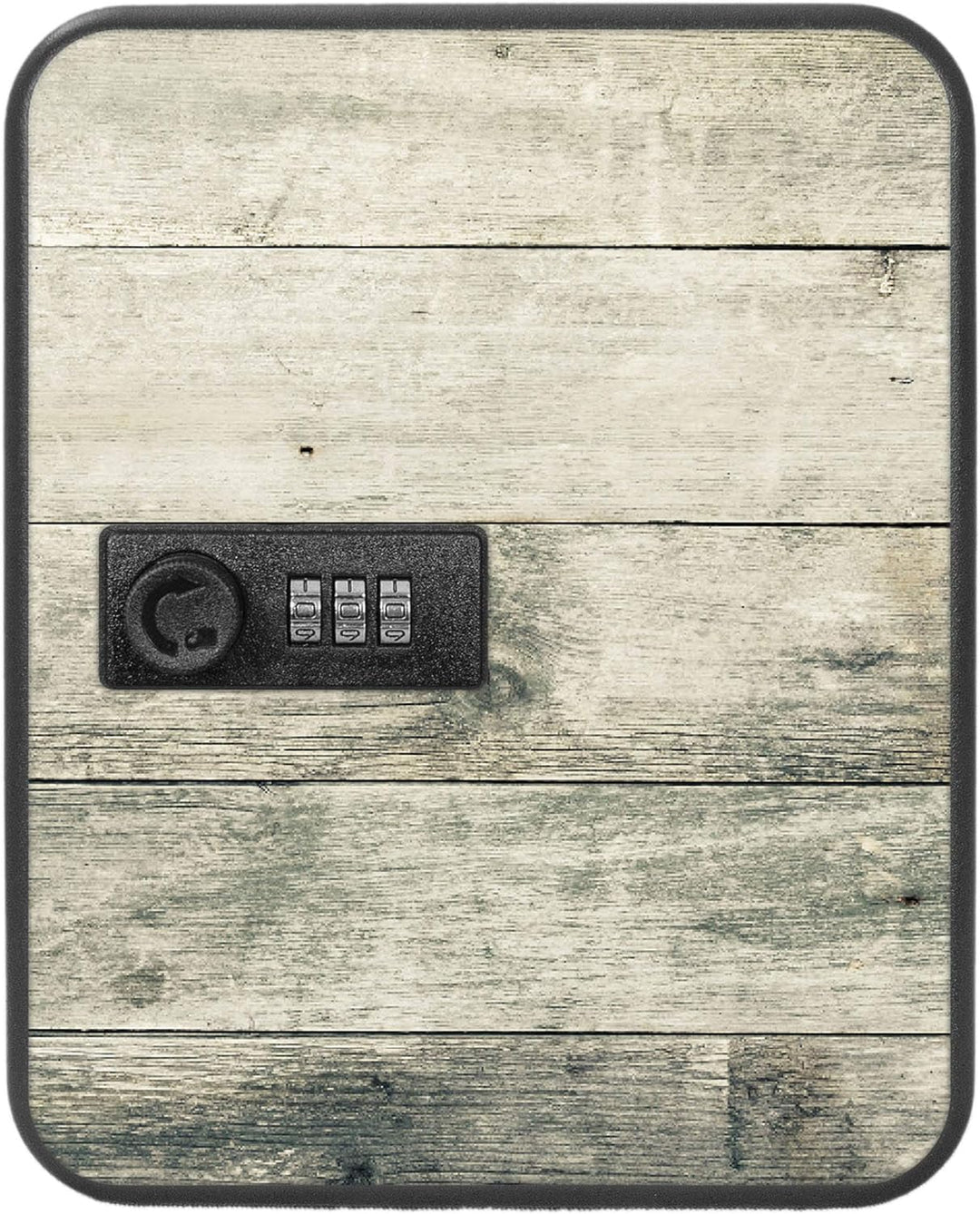 banjado® Burg-Wächter® abschliessbarer Schlüsselkasten mit Motiv Graue Planken für 20 Schlüssel - Sc