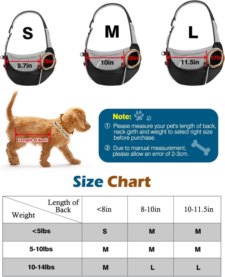 Pawaboo Haustier-Hundetragetasche, Freihändige, Atmungsaktive Mesh-Welpentragetasche, Hundetragetasc