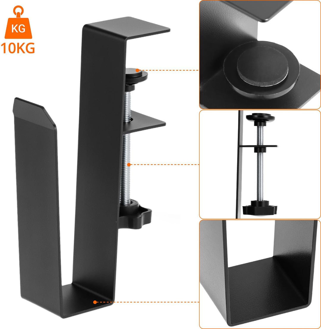 QWORK® Verstellbare Laptop Halterung, Aufhängbarer Organizer mit C-Klemme, für Schreibtisch- und Lap