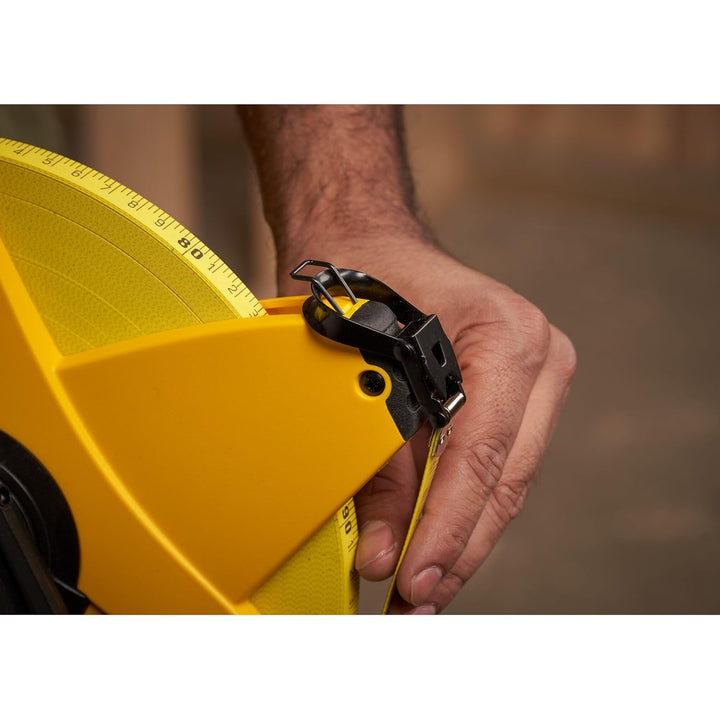 Stanley Rahmenbandmass Power Winder Fiberglas (100 m Länge, 13 mm Breite, ergonomisch, Genauigkeitsk