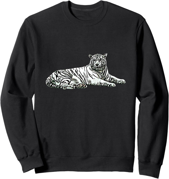 Tiger Motiv Raubkatzen Dschungel Katzen Krallen Zähne Tiger Sweatshirt