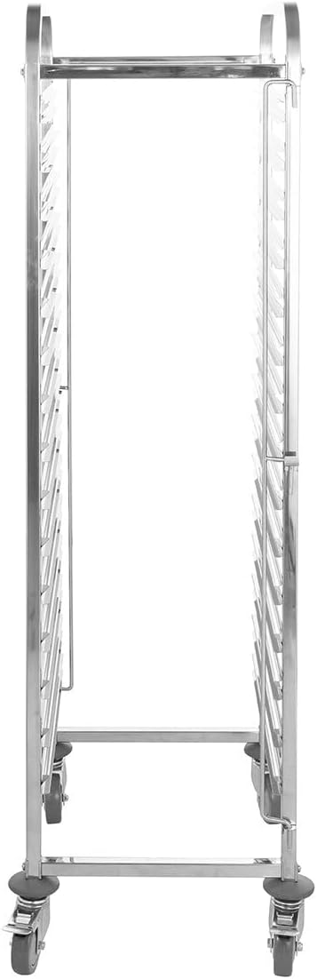 GastroHero Regalwagen ECO 15 Etagen EN 40x60 Tablettwagen Edelstahl Transportwagen Gastronomie Gross