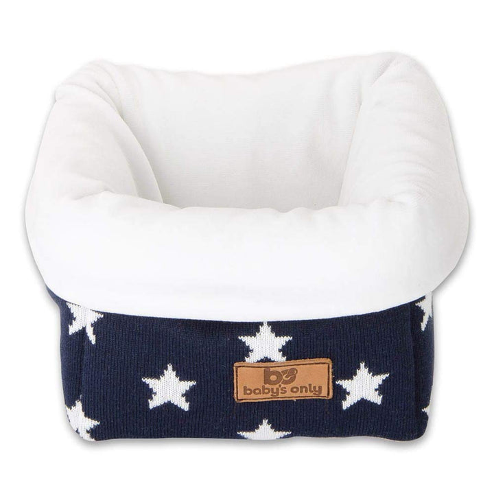 Baby's Only - Korb Star - Marine/Weiss - 18x18x18 cm Dunkel Blau / Weiss, Dunkel Blau / Weiß