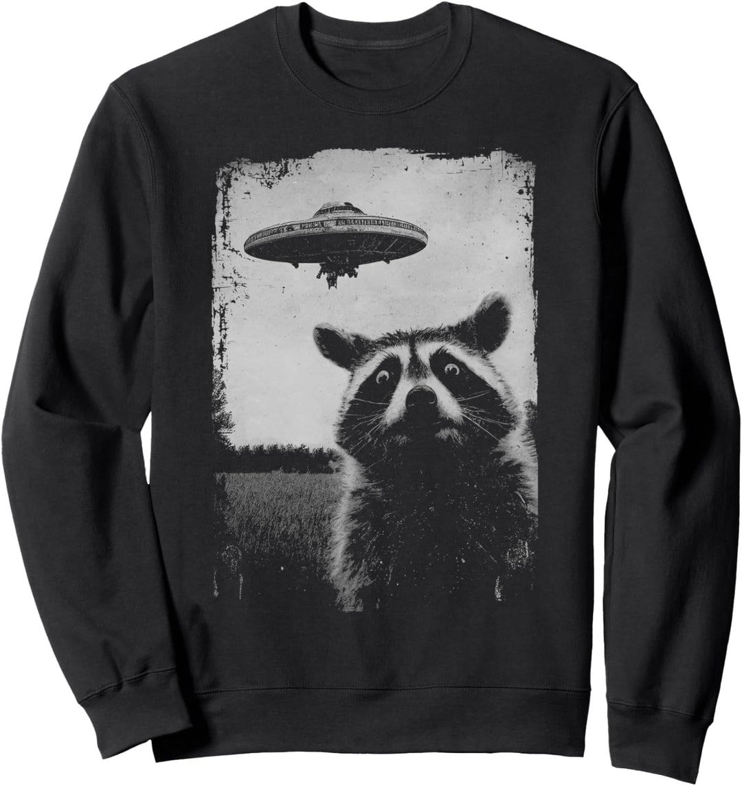 Waschbär Raccoon UFO Alien Sweatshirt