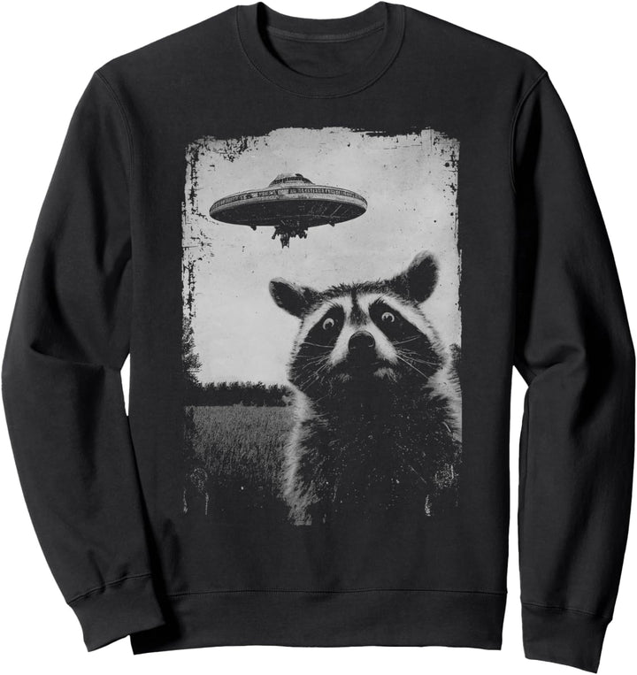 Waschbär Raccoon UFO Alien Sweatshirt
