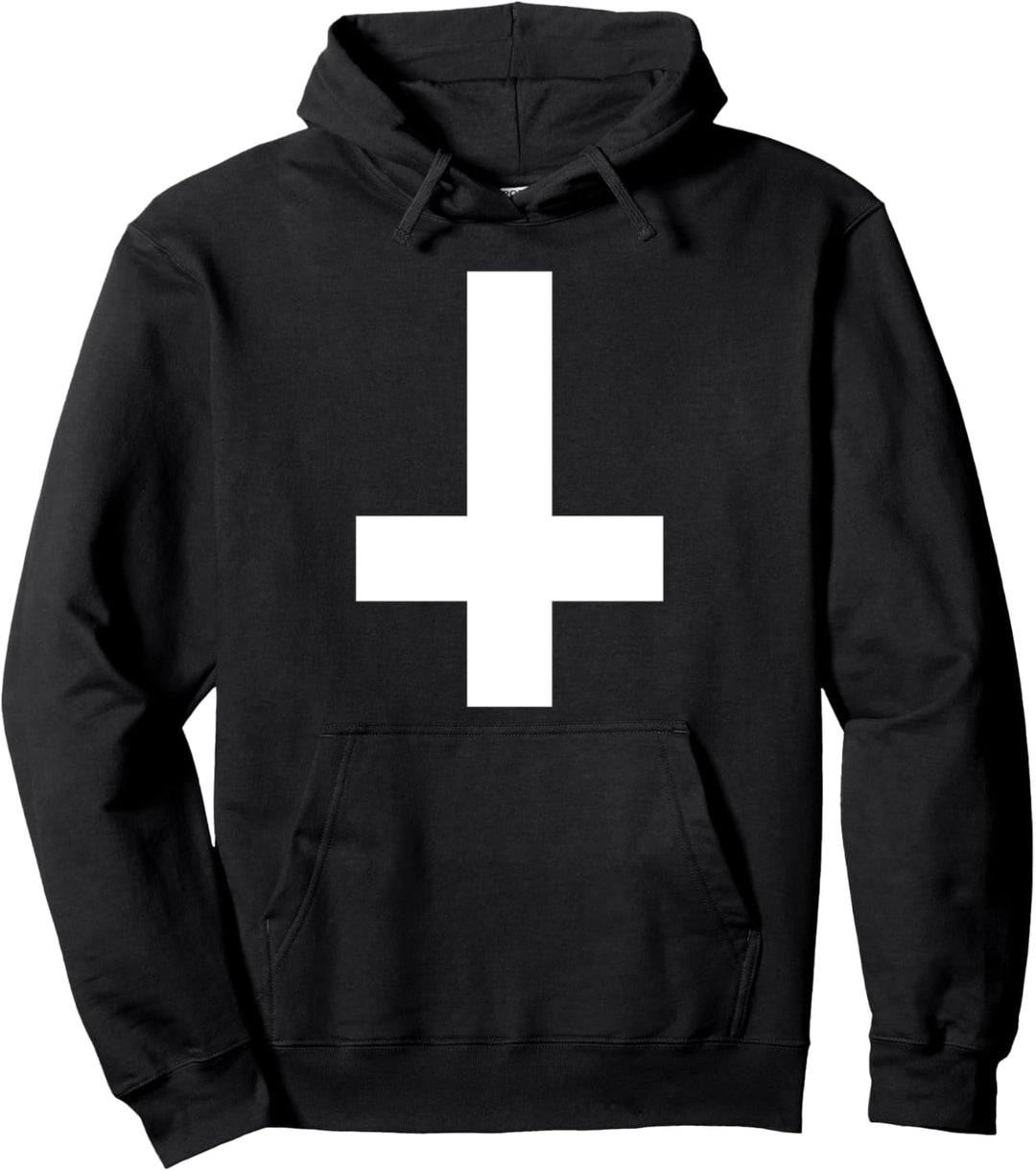 Umgedrehtes Kreuz - Okkultismus Geschenk Satanisten Kreuz Pullover Hoodie