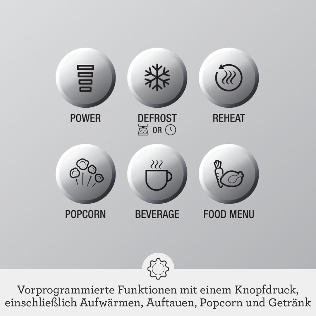 Sage - The Compact Wave Soft Close - Mikrowelle mit Drehteller und 6 Voreinstellungen, Auftauen und
